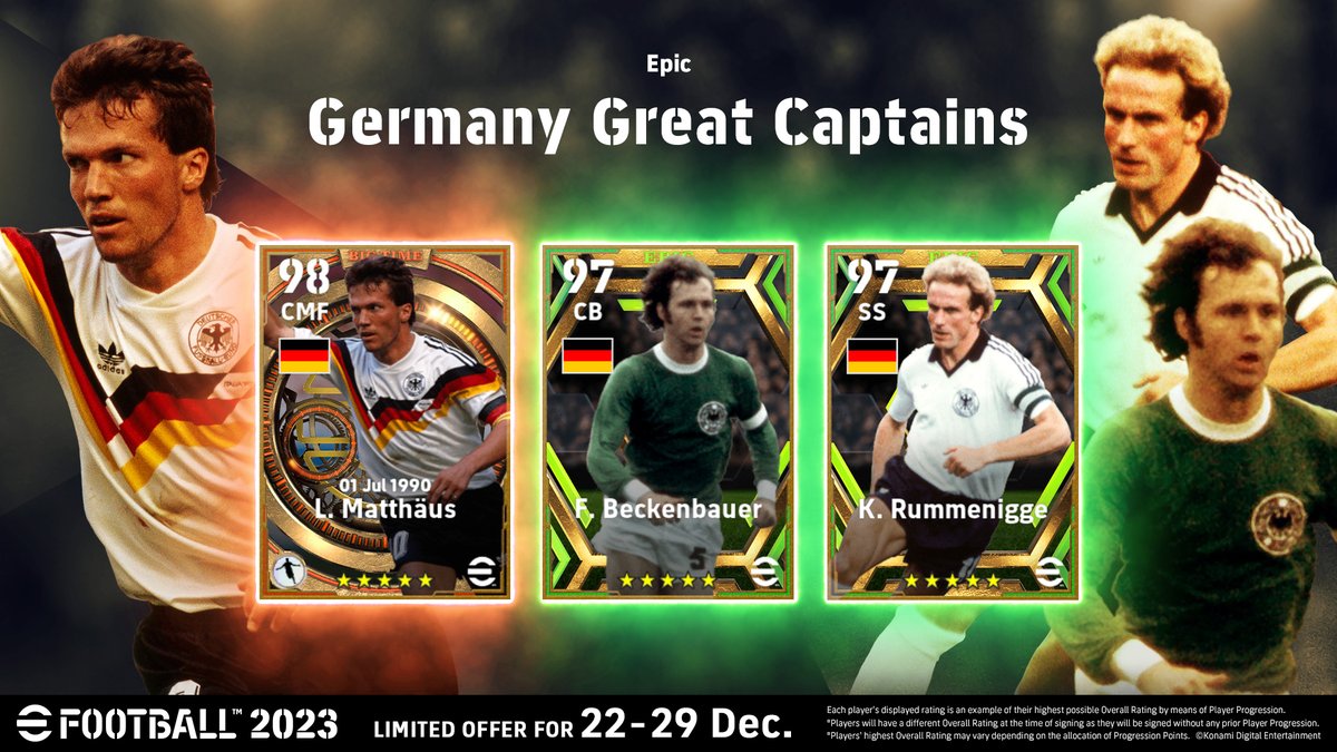 This week we are in Germany ✈️🇩🇪 for some famous captains ⚽ Striking sensation Karl-Heinz Rummenigge 🧱 Defensive dominator Franz Beckenbauer ⭐ Big Time midfielder Lothar Matthäus Which one would make the perfect present for your Dream Team? 🎁