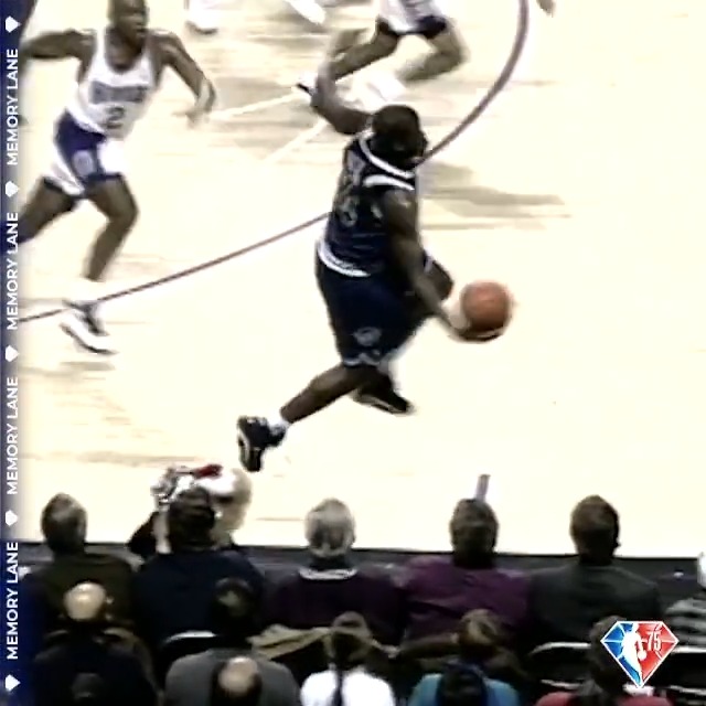 Isaiah Rider made this ridiculous save and no-look three 28 years ago today!