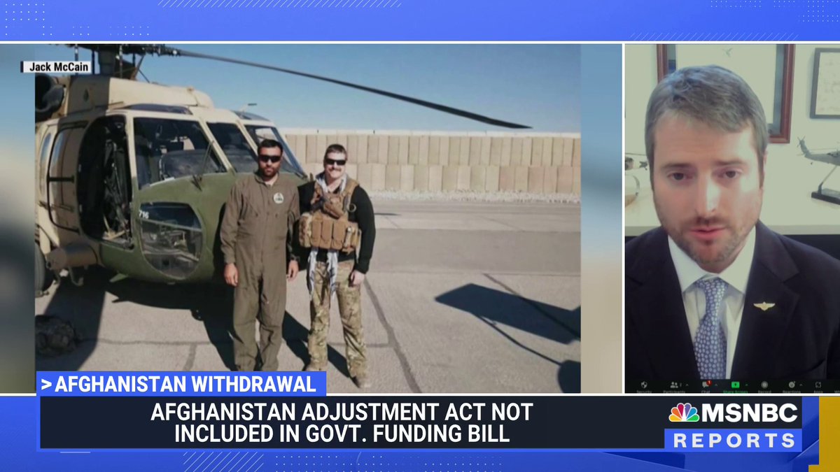 Legislation to support Afghans who aided U.S. armed forces was excluded from government funding. “I see no difference between those who worked specifically for the U.S. and those who fought on our behalf,” Afghan war vet and the son of the late Sen. John McCain Jack McCain says.