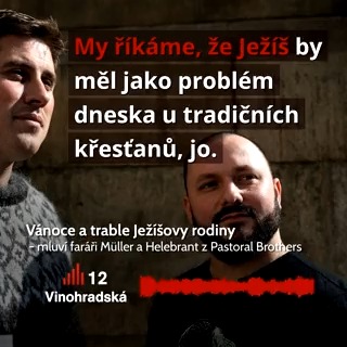 Štědrý den, jeden z největších křesťanských svátků. Jak se v Česku mění chápání víry? Co znamená věřit? A proč by Ježíš měl u tradičních křesťanů problém? Ptá se Janetta Němcová, odpovídají evangeličtí faráři Müller a Helebrant z Pastoral Brothers. #Vinohradska12