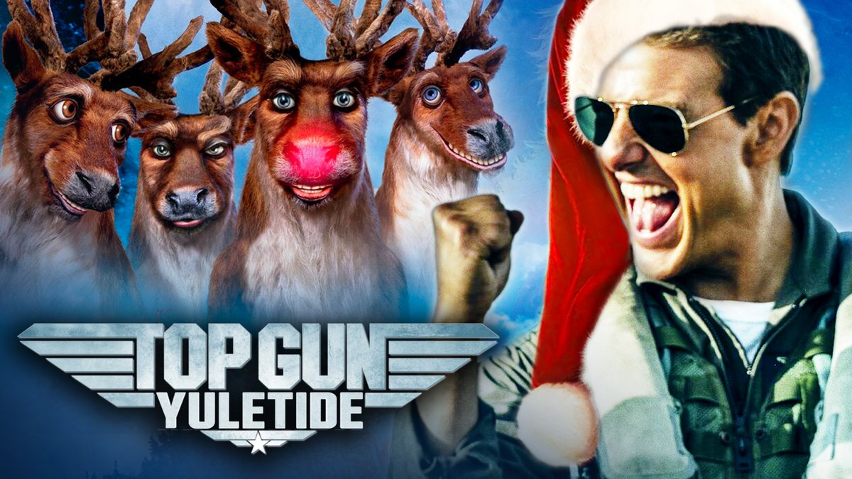 Inspired by Glen Powell: What *would* it look like if Maverick trained Santa's reindeer? Top Gun: Yuletide, our newest Nerdist Remix!
