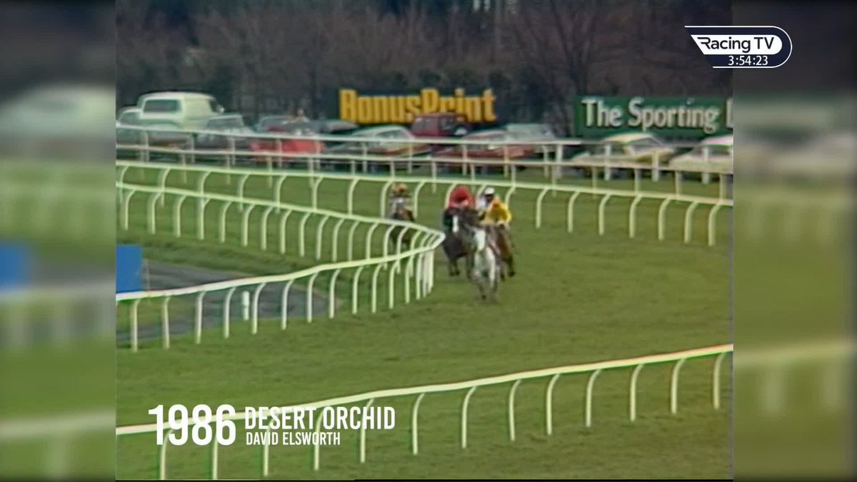 ❤ Desert Orchid ❤ Some of the most spectacular leaps you will ever see as he won the King George VI Chase in 1986, 1988, 1989 and 1990. Enjoy all four triumphs - and turn up the volume to get those hairs standing up on the back of your neck! #RTVFlashback | Kempton Park Racecourse