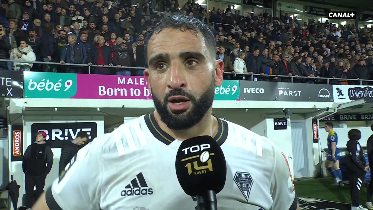 "On a eu des 🍒 ce soir..." L'émotion de Saïd Hireche après la victoire du CA Brive Rugby lors de #CABASM 🗣️