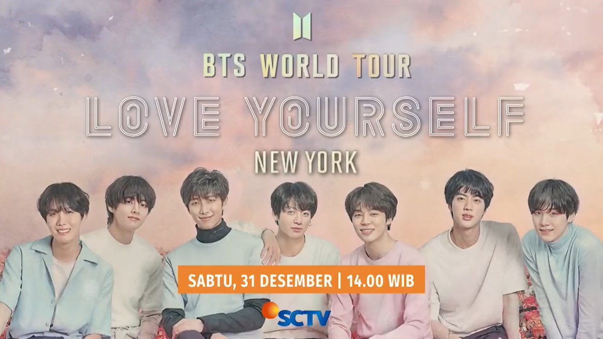 Army!! Malam tahun baruan nggak ke mana-mana kan? yuk, kita nonton #BTSWorldTour #LoveYourSelf aja! Hari Sabtu, 31 Desember 2022, pukul 14.00 WIB. Jangan lupa set alarm kalian yaa, Army!💜 #SCTVSpesial #BTSWorldTour #SpeakYourSelf