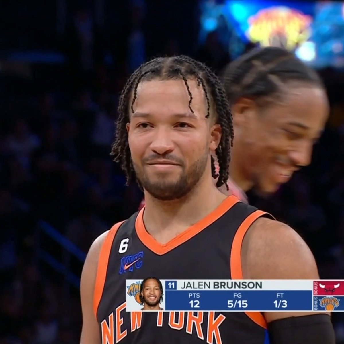 DeRozan caused Jalen Brunson to miss two free throws then called GAME 👀