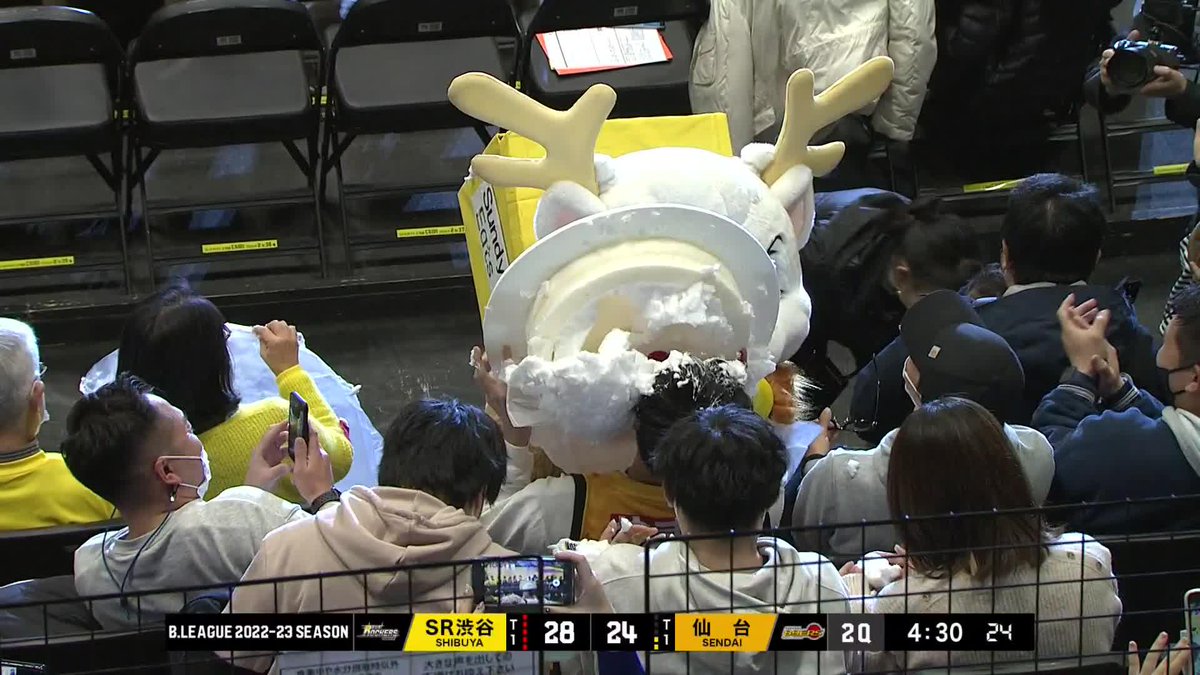 やりすぎサンディー😂😂😂 @we_r_sunrockers #Bリーグ
