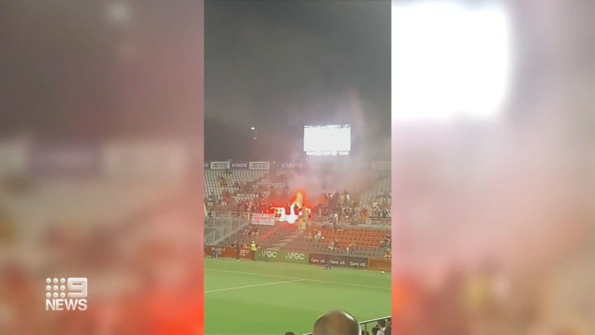 Queensland has been caught up in the unruly crowd behaviour engulfing the A-League. Adam Jackson #9News