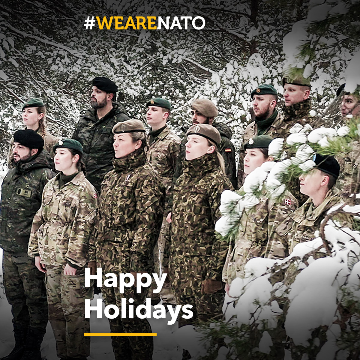 ❄️ Season's greetings from all of us at NATO 🎵 #WeAreNATO
