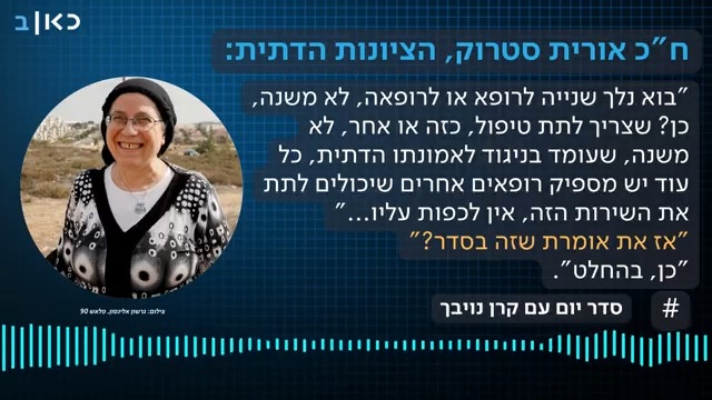 "אסור לכפות על רופא לתת שירות אם זה נוגד את אמונתו הדתית": ח"כ סטרוק חושבת שהאמונה גוברת על ערך השיוון. לריאיון המלא >>> #סדריום | kereneubach