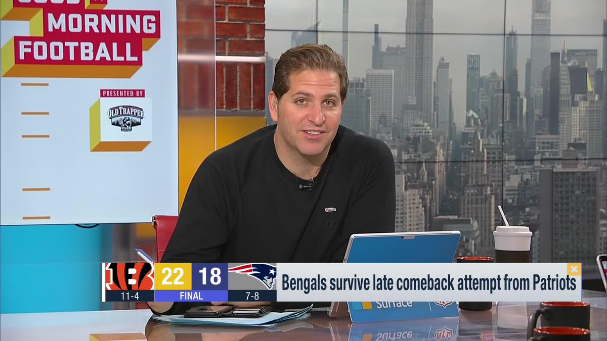 "This is a call to arms, Andrew Whitworth. Your buddy @Weddlesbeard did it. Finish the Amazon job with this Titans-Cowboys game on Thursday, sign a contract with Cincinnati, and be ready to win another chip- this time with the Cincinnati Bengals- in February. Whatta ya say?" -Peter Schrager