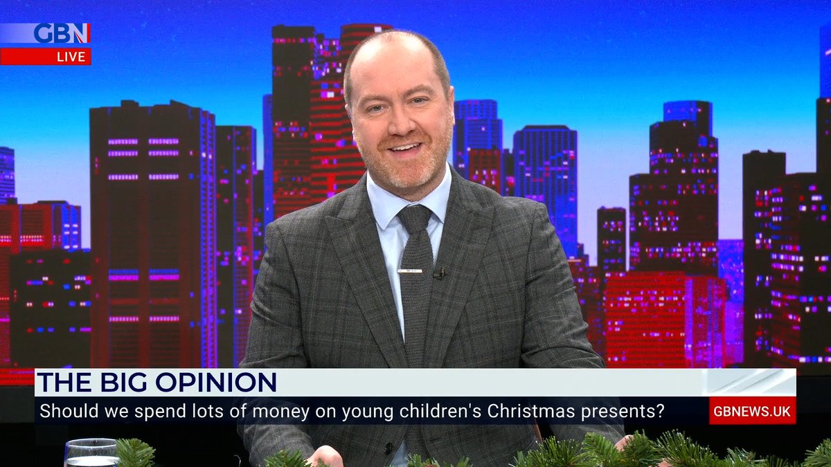 ‘Buying expensive gifts for young children is not about the child – it’s about status. All your baby actually wants for Christmas is you. Steve N Allen says the festive period is now ‘all about showing how good you are to your circle of friends, not to your children.’