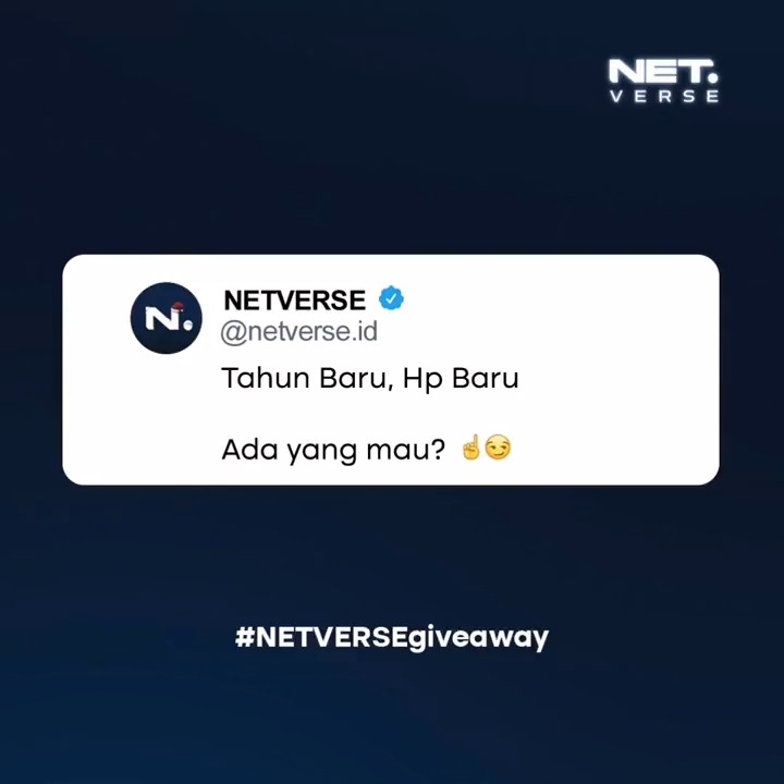 Waktunya #NETVERSEgiveaway Smartphone~ 🥳 Pastikan kamu udah punya akun di kalo belum, langsung Register/Daftar sekarang yaa.. Nah, buat yg udah punya akun, kamu tinggal isi Form berikut: