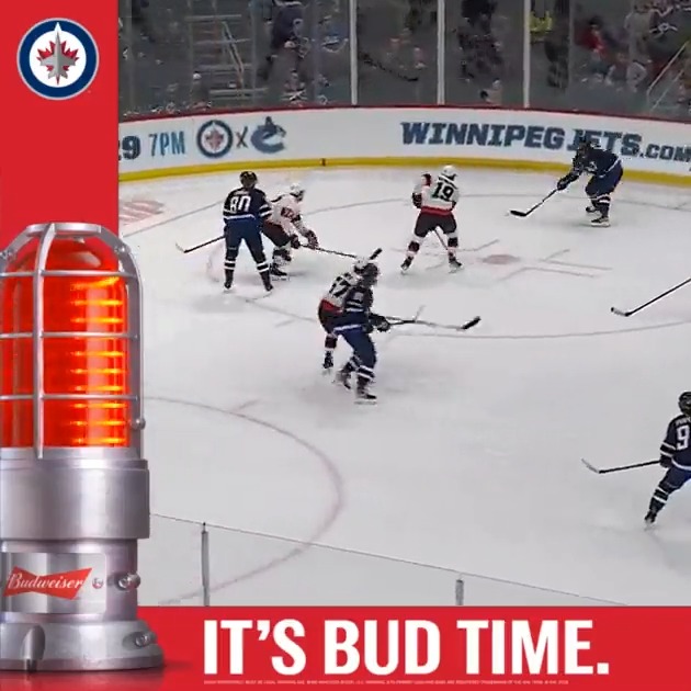 IT'S BUD TIME! Which Winnipeg Jet will score first tonight? Reply with the hashtag #ItsBudTime for a chance to win a Budweiser Red Light! Rules & Regulations ▶️ | 18+