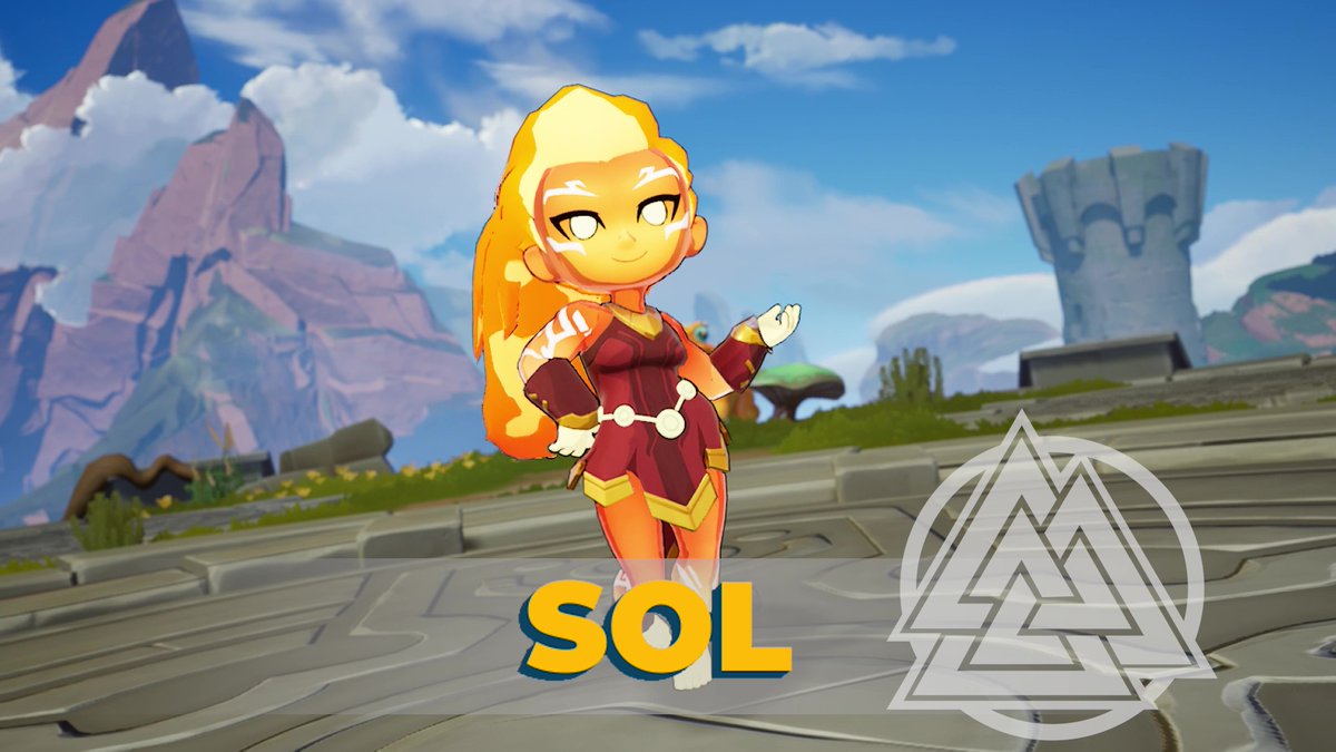 Meet Sol! 🔥 With adept solar mastery, she engulfs her foes in anything from fireballs to explosions. If you're left standing, you best beware, because she'll throw the sun down on you!