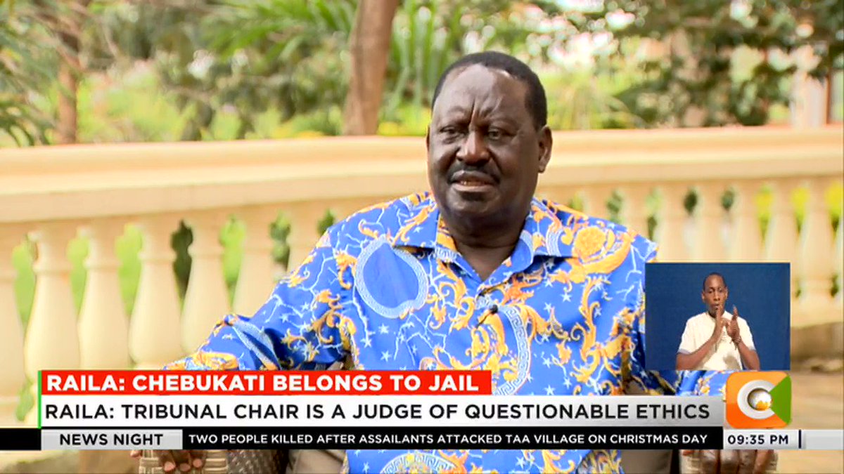 Raila Odinga: It is a tragedy of justice and it was a much bigger tragedy when the Supreme Court confirmed that kind of blatant rigging of elections. I am not bitter because elections are not for Raila Odinga but for Kenyans #NewsNight Trevor Ombija, HSC