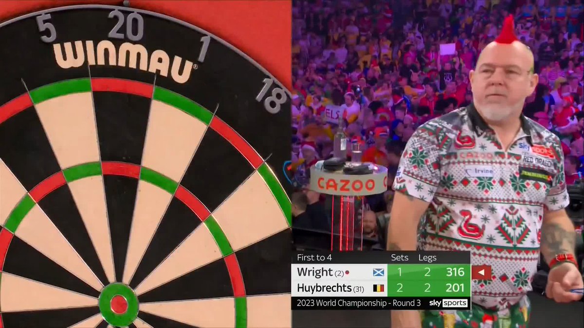KIM WITHIN A SET! 🤯 Who saw this coming? Peter Wright is on the ropes! The Belgian taking full advantage over an out-of-sorts Wright as he moves to within a set of the match! #WCDarts | R3 📺