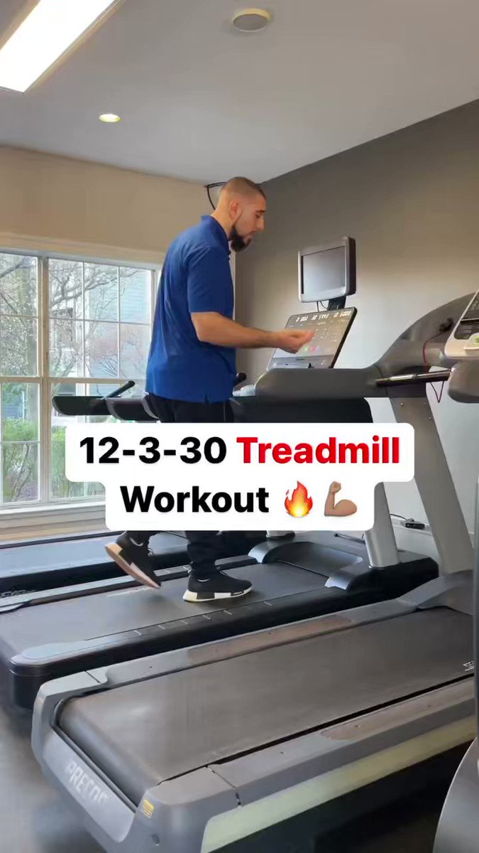 12-3-30 treadmill workout. apa tuh? atur treadmill incline 12, speed of 3 miles/hour, walk 30 minutes. 3 miles ini kalo di NKRI 4,8 km ya bikin 5 deh. gue beberapa kali cobain, lebih capek aja. SETUJU SAMA VIDEO INI. jalan kaki yang penting DIKERJAKAN, rajin, no banyak BCT.