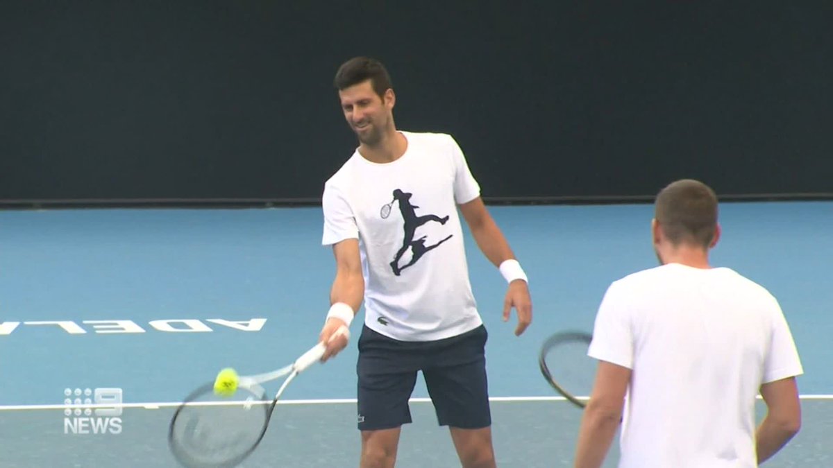 Novak Djokovic has today made his first appearance on Australian soil almost 12 months after being booted from the country. The former world number one hit the court at Memorial Drive for a practice session, warming up ahead of the Adelaide International. Ella Duffy #9News