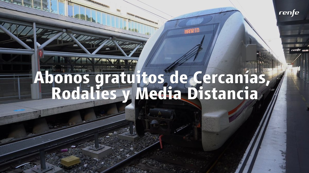 📢 Los abonos gratis de Cercanías, Rodalies y Media Distancia para el primer cuatrimestre de 2023 podrán adquirirse a partir de mañana, 29 de diciembre, y durante todo el periodo de validez (hasta el 30 de abril). 📅
