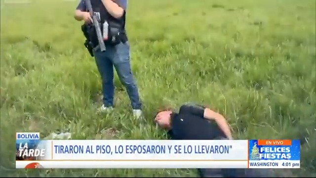 #Bolivia 🇧🇴: detienen a líder opositor golpista y gobernador del departamento de Santa Cruz, Luis Fernando Camacho (📺NTN24 )