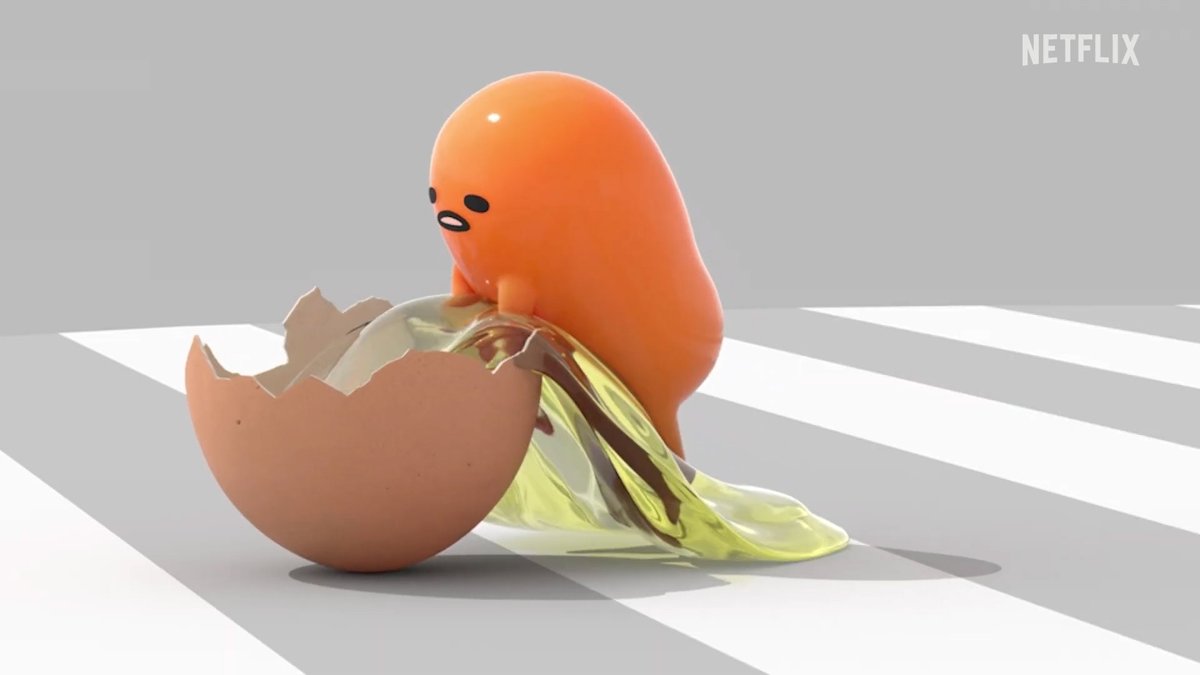 Short behind-the-scenes video of "Gudetama: An Eggcellent Adventure". This mixed-media series is directed by Motonori Sakakibara and produced by OLM Studio (Odd Taxi, Komi Can't Communicate).