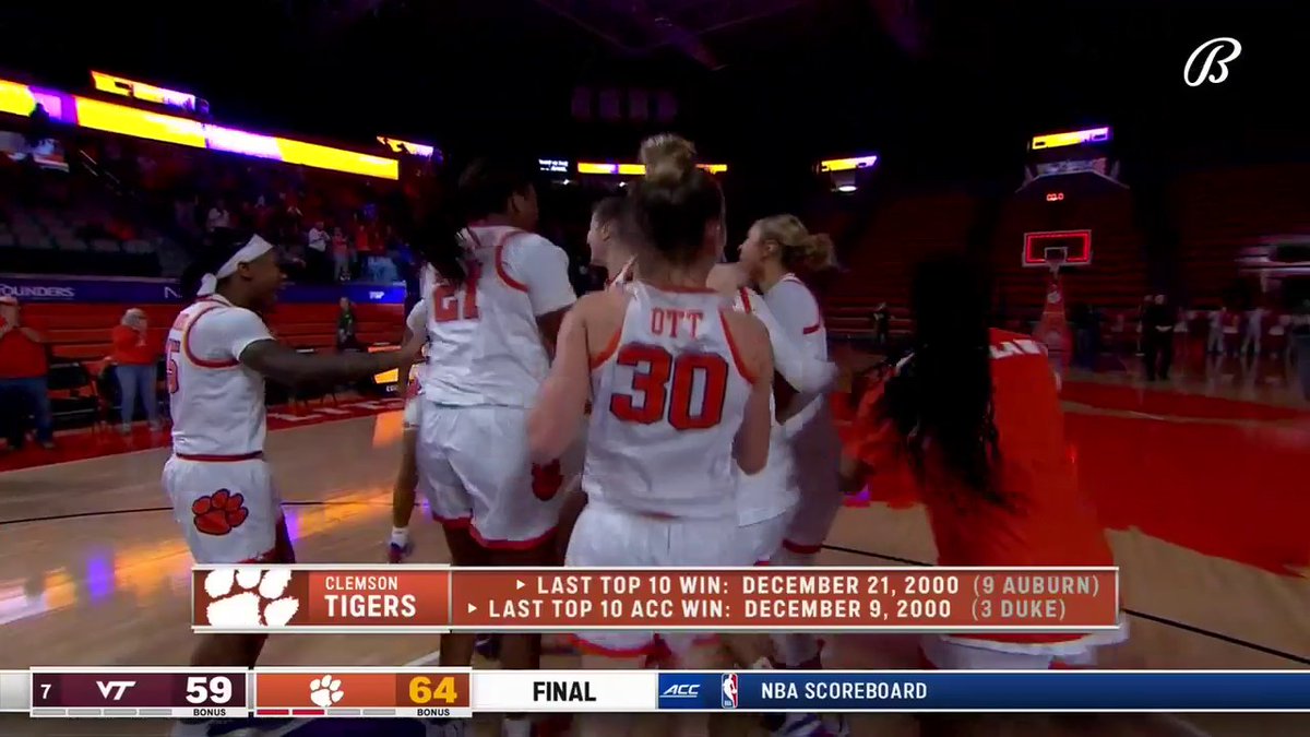 🚨 𝙐𝙋𝙎𝙀𝙏 𝘼𝙇𝙀𝙍𝙏 🚨 Clemson Women's Basketball takes down #7 Virginia Tech at home‼️ Amari Robinson led the Tigers with 16 points 🔥
