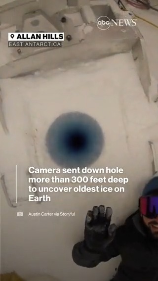 A PhD student in Antarctica sent his camera more than 300 feet into the ground to collect ice that researchers estimate to be over two million years old.