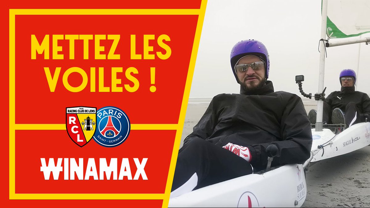 Mettez les voiles ⛵️ pour #RCLPSG ! À l'occasion du déplacement du PSG, le Racing et Winamax Sport 🔞 ont mis à l’honneur un sport très prisé de la Côte d’Opale, le char à voile ! Commentez le vainqueur de #LendurantDuTouquet et tentez de gagner deux accès VIP ! Réponse samedi 🔜