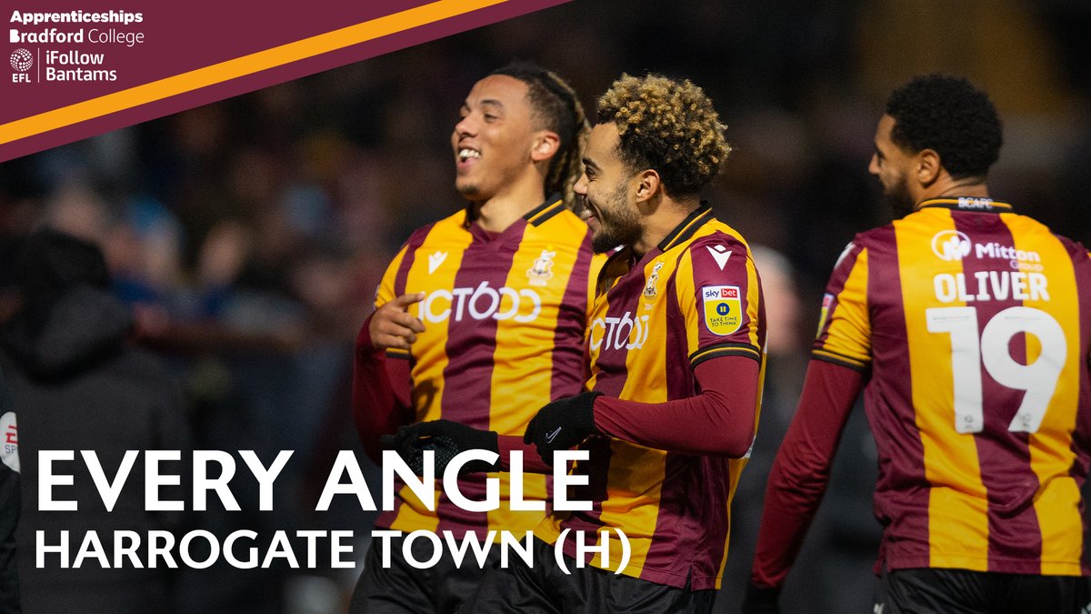 📐 EVERY ANGLE | Tyreik Wright v Harrogate Town AFC #BCAFC