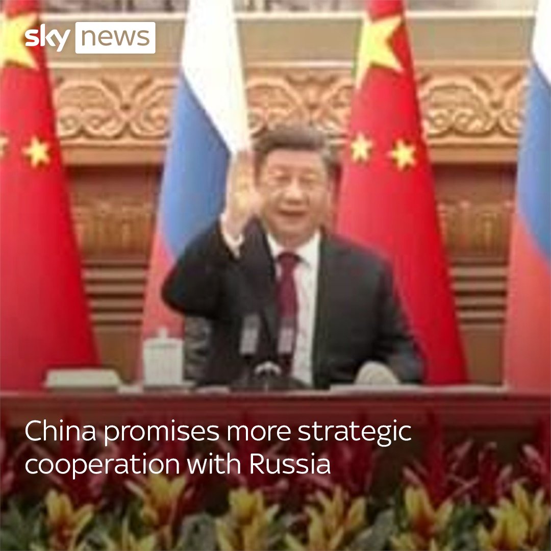 Russian President Vladimir Putin spoke with Chinese President Xi Jinping via a video call on Friday, where Xi Jinping promised more cooperation between the two countries. More on Putin here: