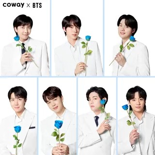 BTSメンバーが持っている青いバラの「花言葉」をご存知ですか？ 「希望」「奇跡」「夢がかなう」なんです。まさにBTSにぴったりの言葉✨ 2022年も残りわずか。願い事が叶うように青いバラの奇跡でCOWAYも共に応援します💜 皆さんが2023年に叶えたい願い事をコメントまで！