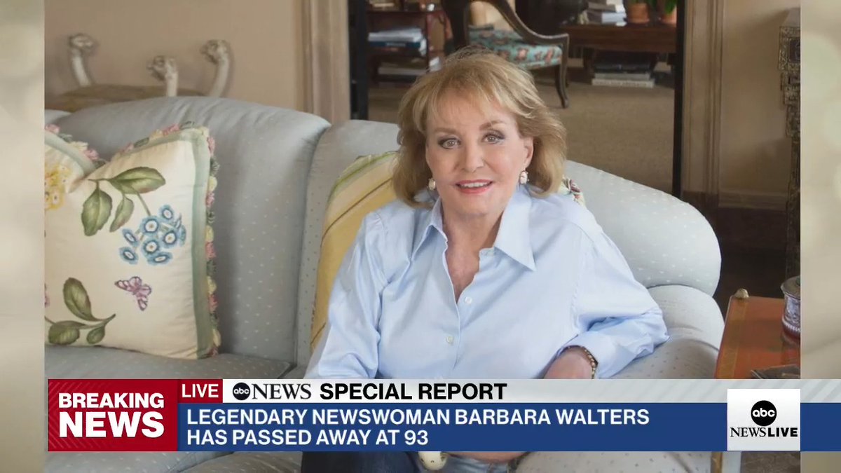 .ABC News NEWS SPECIAL REPORT: Barbara Walters, trailblazing TV icon, has died at 93. We take a look back at her astonishing life and legacy.