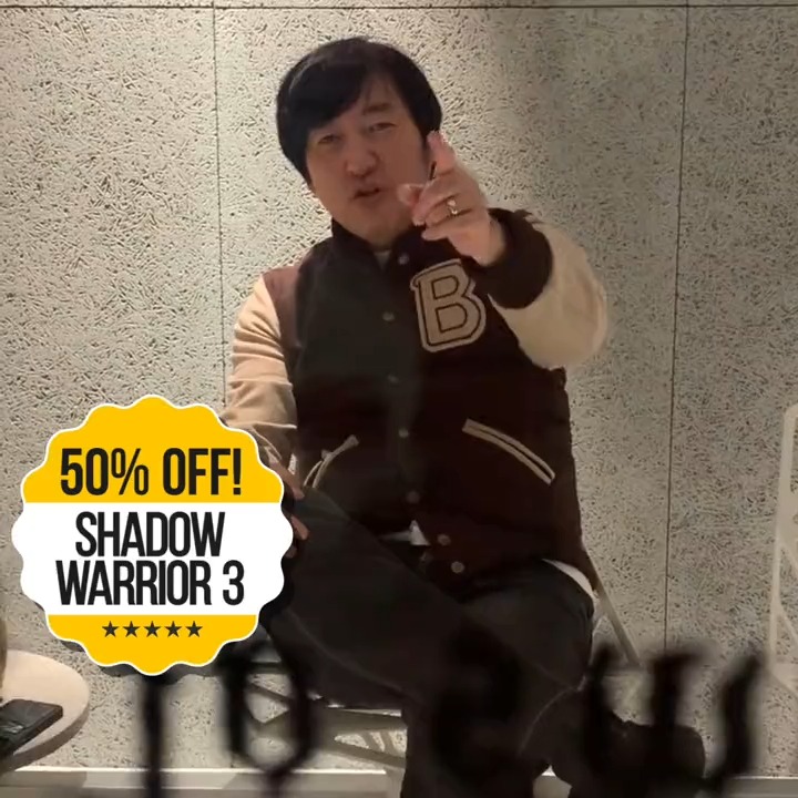 Shadow Warrior 3 is 50% off on Steam during the Steam Winter Sale. Short, sponsored review by SUDA51/須田剛一, paid for by Devolver Digital for some reason.