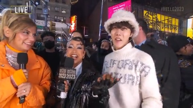 Can't wait to see what the New Year brings for all of you! 🎊 ♥️ Liza Koshy, JAX &amp; j-hope