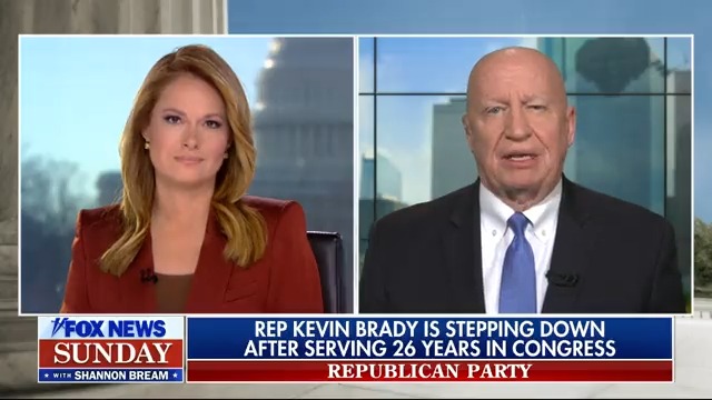 WATCH: Kevin Brady Joined Gillian Turner to discuss his 26 years in Congress, the future of the Republican party, and more! #FoxNewsSunday