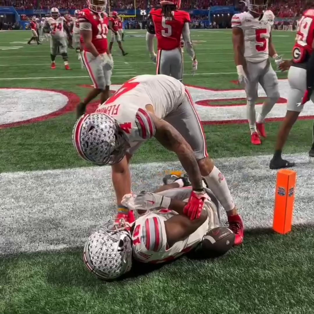 After being reviewed, this hit on Marvin Harrison Jr. was ultimately not called for targeting. #CFBPlayoff