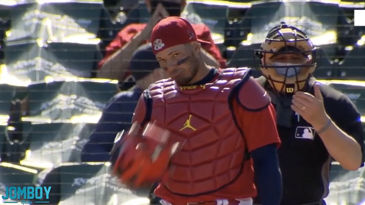 That day Yadi Molina said sit your ass down rookie. #STLCards
