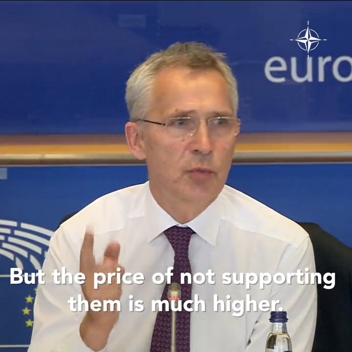 NATO Secretary General Jens Stoltenberg has been one of the best political leaders since this war started. Here, he explains clearly and concisely why it is in our security interest to help Ukraine defend itself from Russian aggression. Bravo Jens!