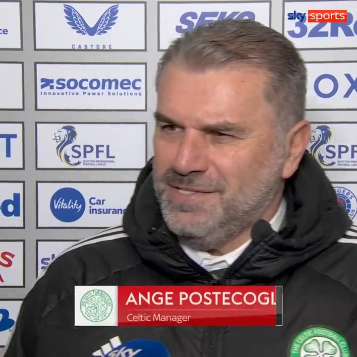 "Great game of football mate, before we get into the analysis" 😅 Ange Postecoglou gives his thoughts on a 'cracking' Old Firm match 💪