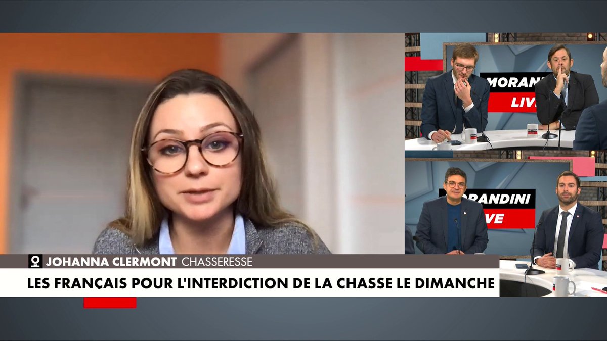 «Interdire la chasse le dimanche ça serait une déclaration de guerre à plus d’un million de Français», prévient Johanna Clermont dans #MorandiniLive
