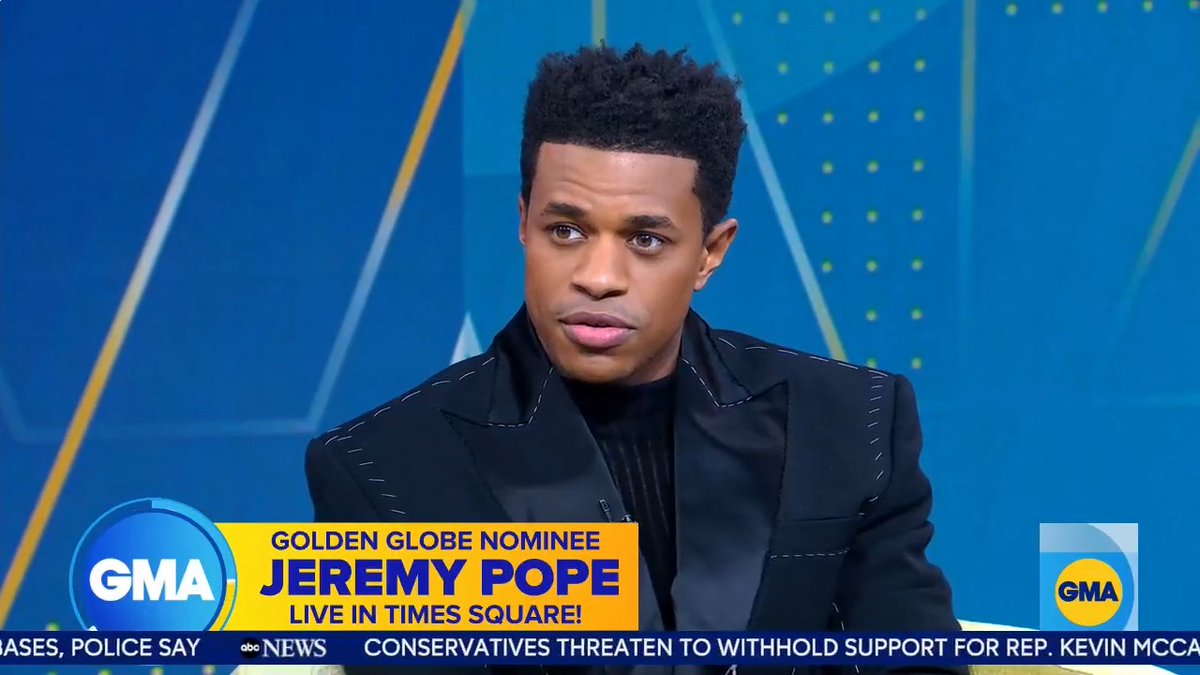 “Growing up, I never saw an openly queer movie star, so to be able to take that on and be that representation is very, very important to me.” Jeremy Pope talks about playing Ellis French, a young gay Black man who decided to join the Marines in #TheInspection.