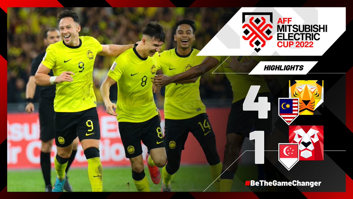๐ฆ #MASvSGP ๐๐๐๐๐๐๐๐๐ง๐ฆ ๐ฒ๐พ Malaysia 4โฃ-1โฃ Singapore ๐ธ๐ฌ A five-goal thriller saw FA Malaysia propel themselves into the semi-finals ๐ #AFFMitsubishiElectricCup2022 | #BeTheGameChanger