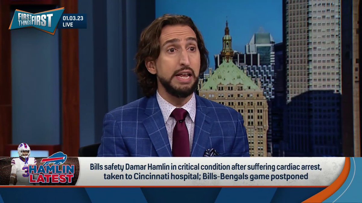 .nick wright reacts to Damar Hamlin's injury:
