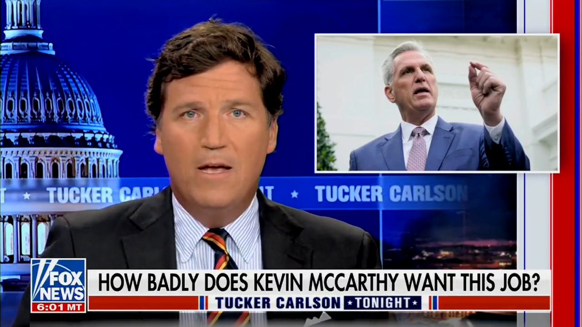 “Kevin McCarthy is NOT especially conservative. He’s ideologically agnostic. His real constituency is the lobbying community in Washington, D.C.” –Tucker Carlson