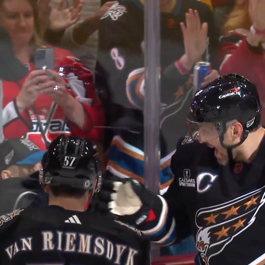 Scoring your 808th goal followed by a high five with your son front row is next level cool