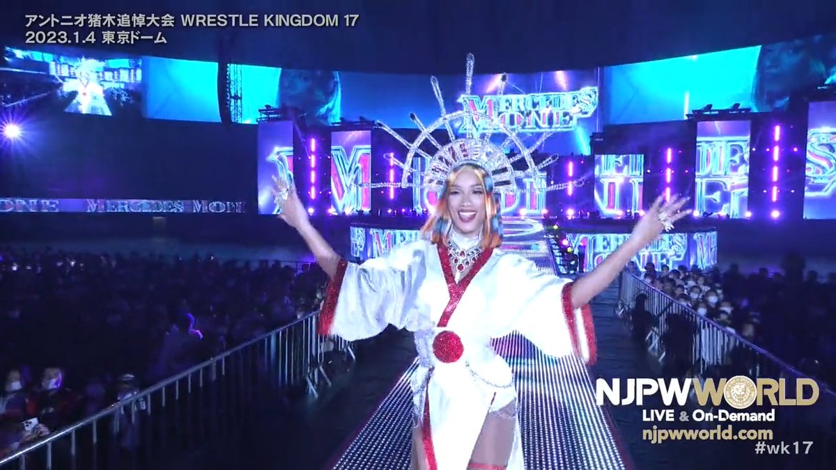 IT’S MERCEDES MONÉ! Último Moné is in the Tokyo Dome!!! #wk17 #njpw