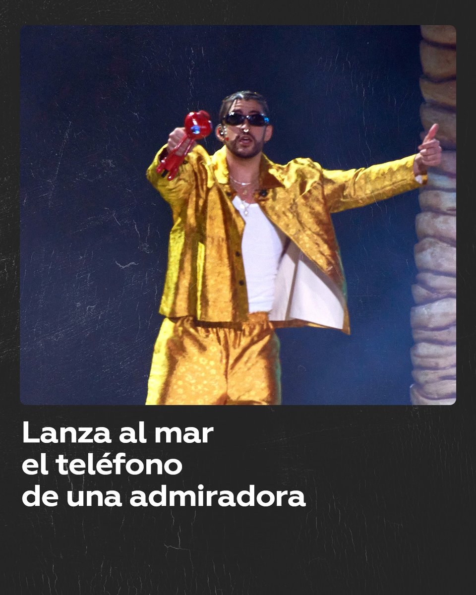 El exitoso cantante y reguetonero puertorriqueño Bad Bunny arrojó al mar el celular de una fanática que se le acercó para hacerse una foto con él