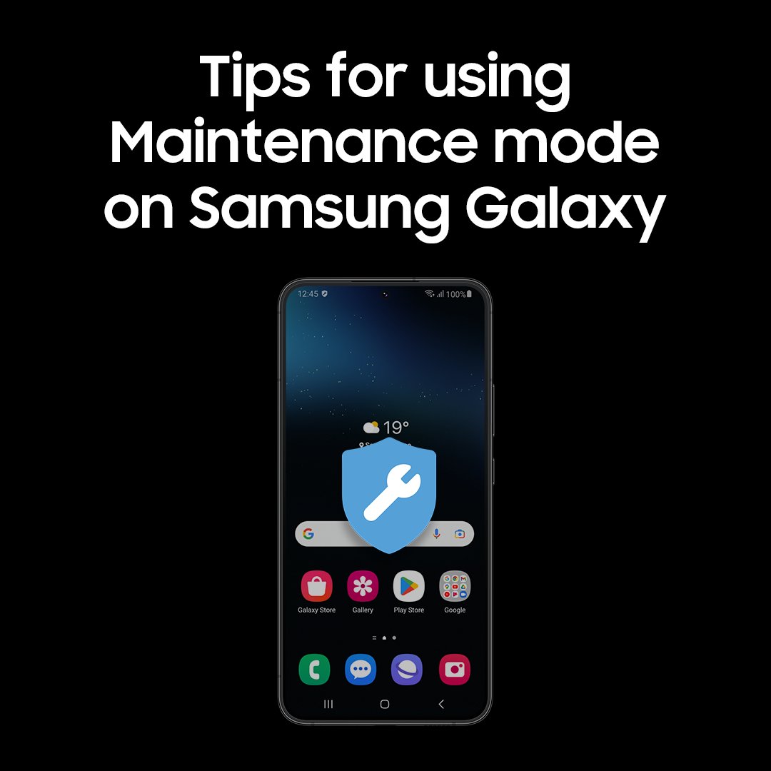 When sending your Samsung Galaxy in for repairs, Maintenance mode gives you peace of mind while it's out of sight. A few quick steps are all it takes — to keep your world simple and secure. Learn more: