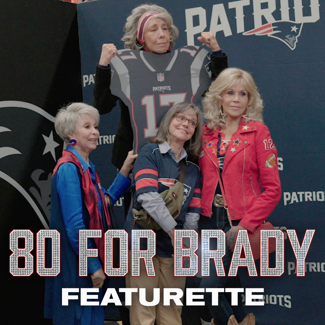 It’s ‘Bridesmaids’ meets ‘The Golden Girls.’ Go on the adventure of a lifetime with Tomlin and Wagner, @JaneFonda, Rita Moreno, and @Sally_Field in #80ForBrady. Only in theatres February 3.