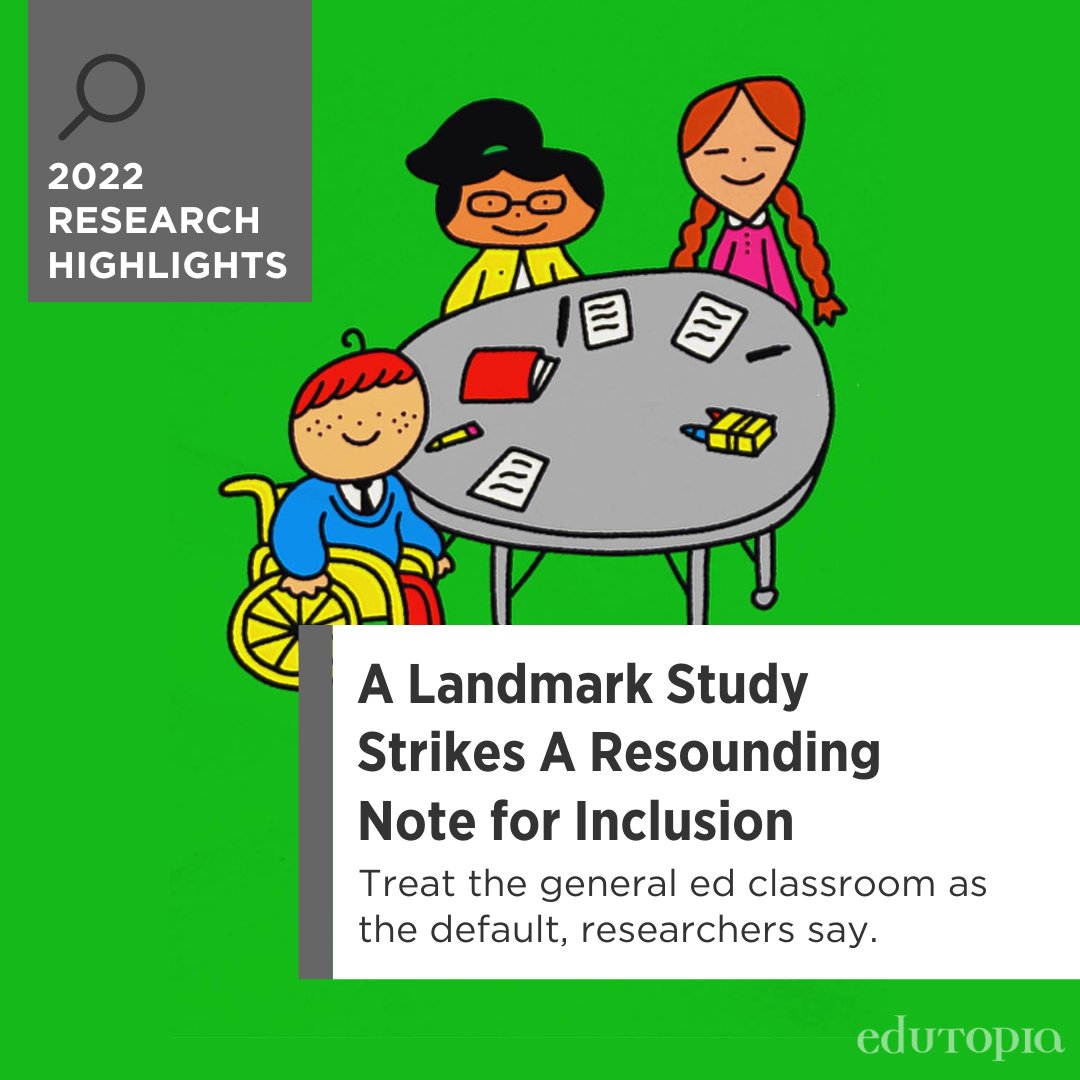 Researchers tracked nearly 24,000 adolescents and found that students with disabilities who spent the majority of the day in general ed classes did far better in reading and math compared to their more isolated peers.